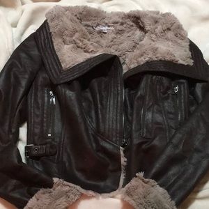 Great Condition! Brown Faux Suede Jacket